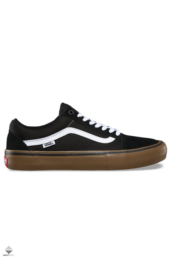 Vans Old Skool Pro Sneakers Black Gum White #V00ZD4BW9