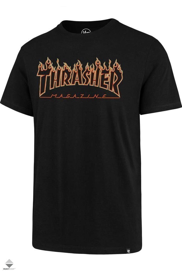 47 Brand X Thrasher Splitter T-shirt Black 432094