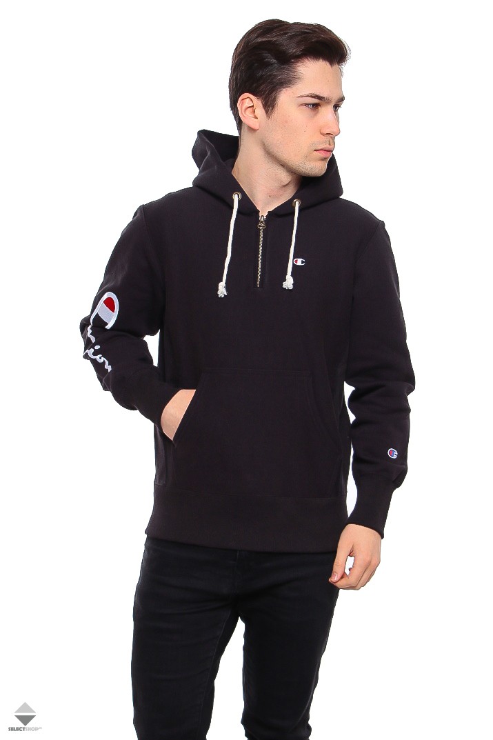 champion black half zip