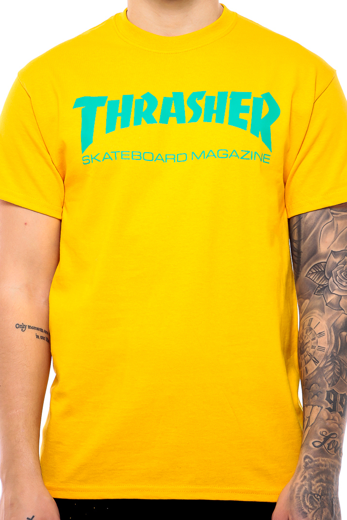 Thrasher Skate Mag T-shirt Gold Teal