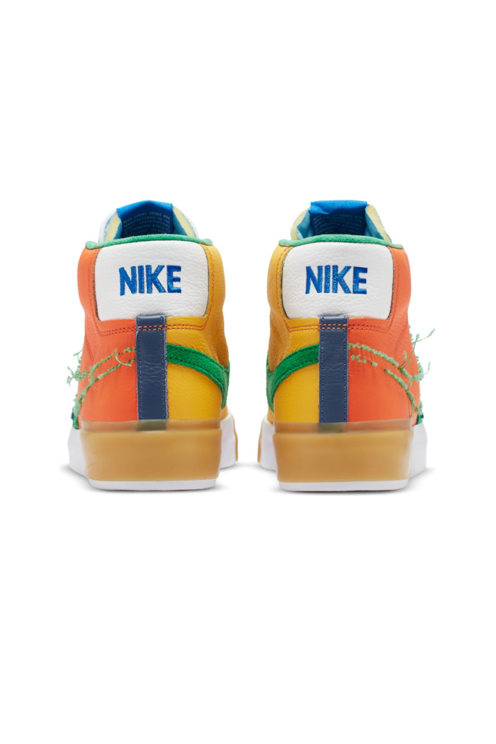 Nike Sb Zoom Blazer Mid Edge Sneakers Safty Orange Lucky Green Da21 800