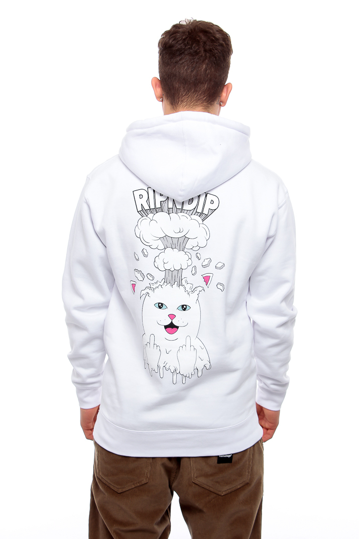 white ripndip hoodie