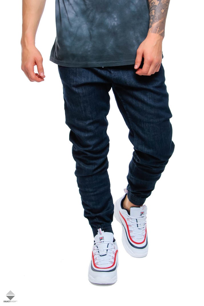 dark blue jogger jeans