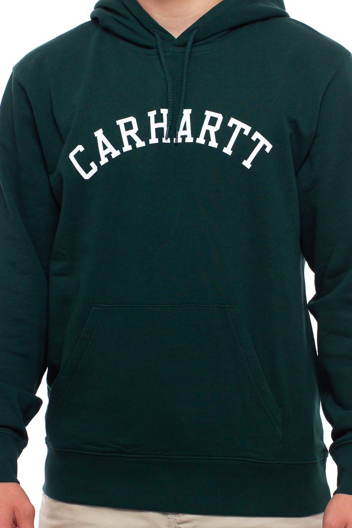 Carhartt WIP University Hoodie Bottle Green White I028273-3C9