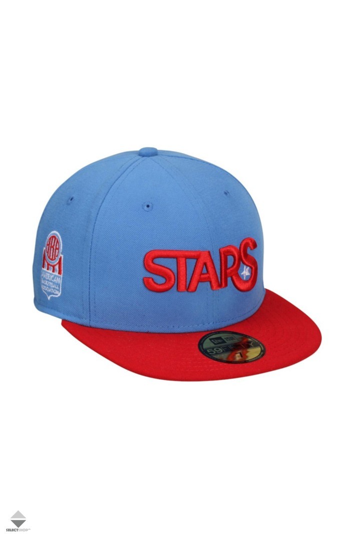 New Era Aba Stars 59fifty Fullcap Hat Navy Red