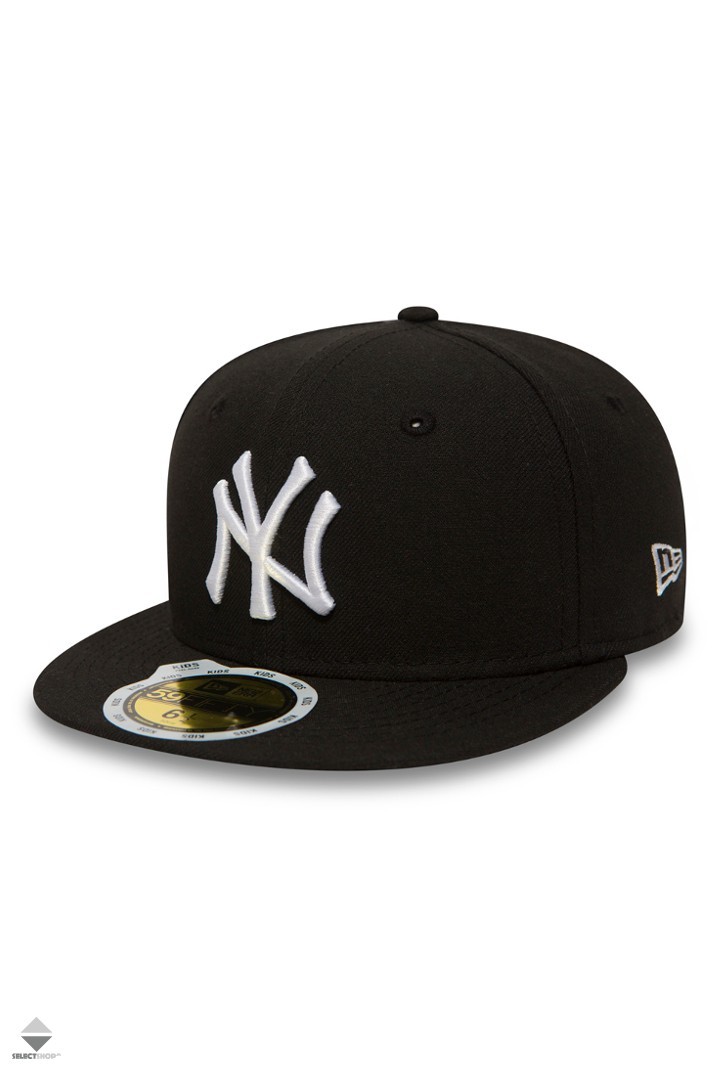 New Era New York Yankess Fullcap Kids Hat Black White