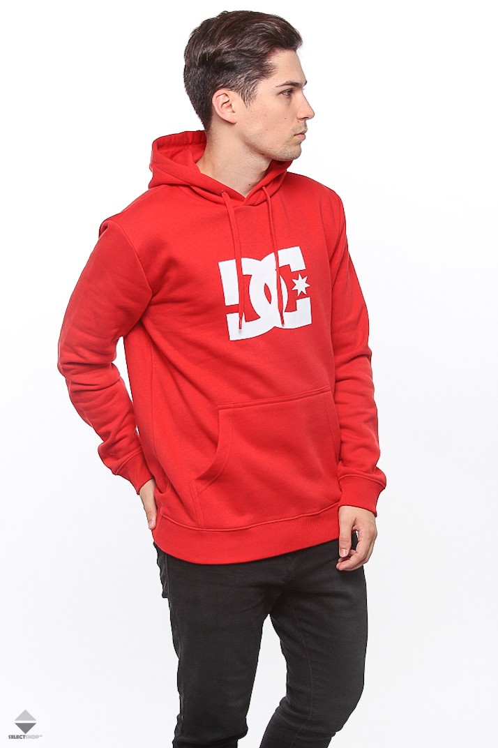 red dc hoodie