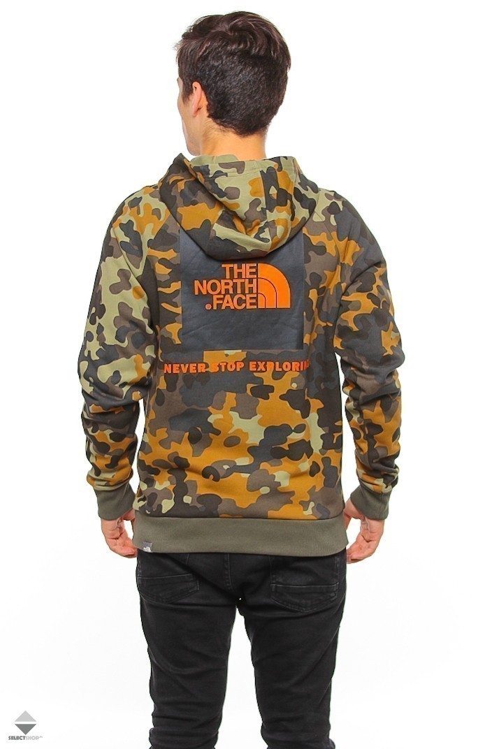 North Face Red Box Hoodie Camo T92ZWU5XP