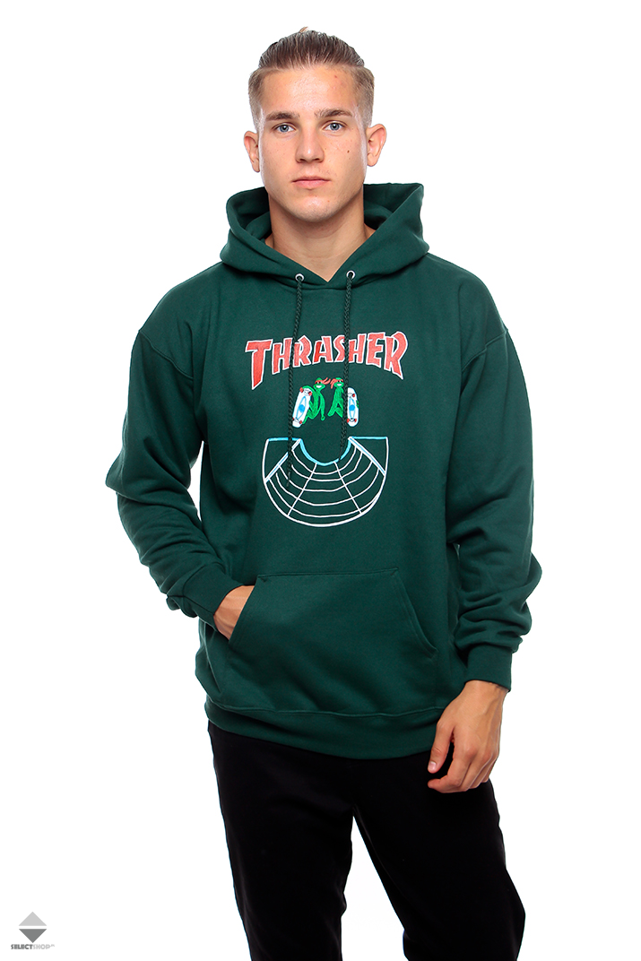 thrasher hoodie green