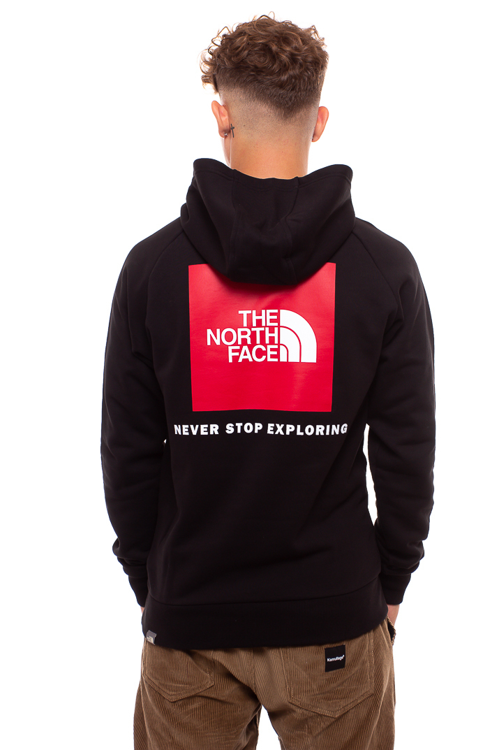 The North Face Raglan Red Box Hoodie Black T92zwujvk3