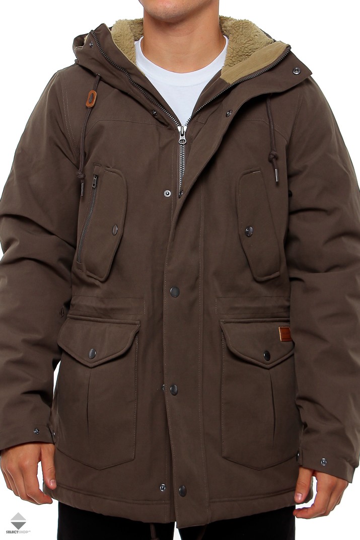 Volcom Starget 5k Parka Winter Jacket A1731906-MBR Brown