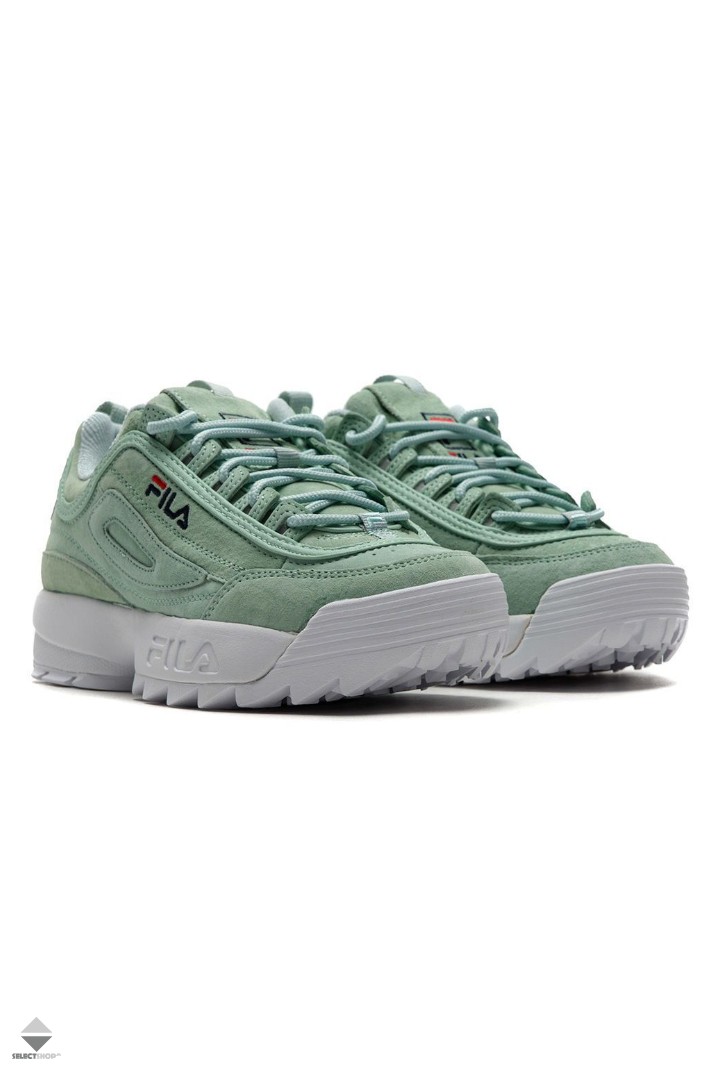 fila disruptor shearling green