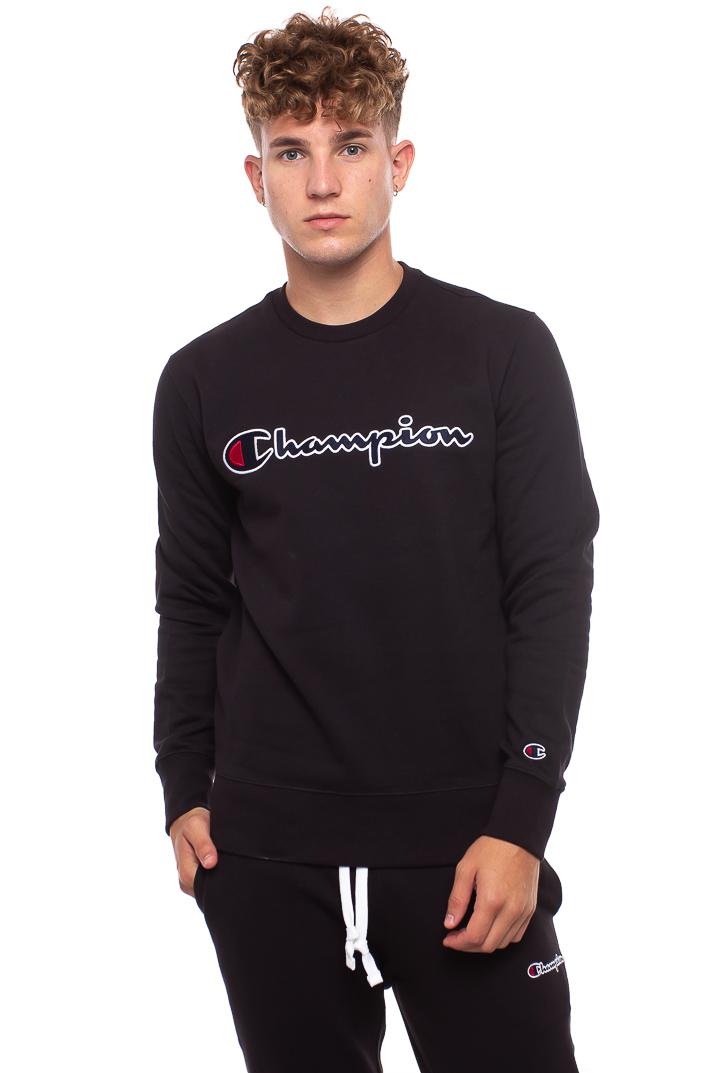 champion black crewneck sweatshirt