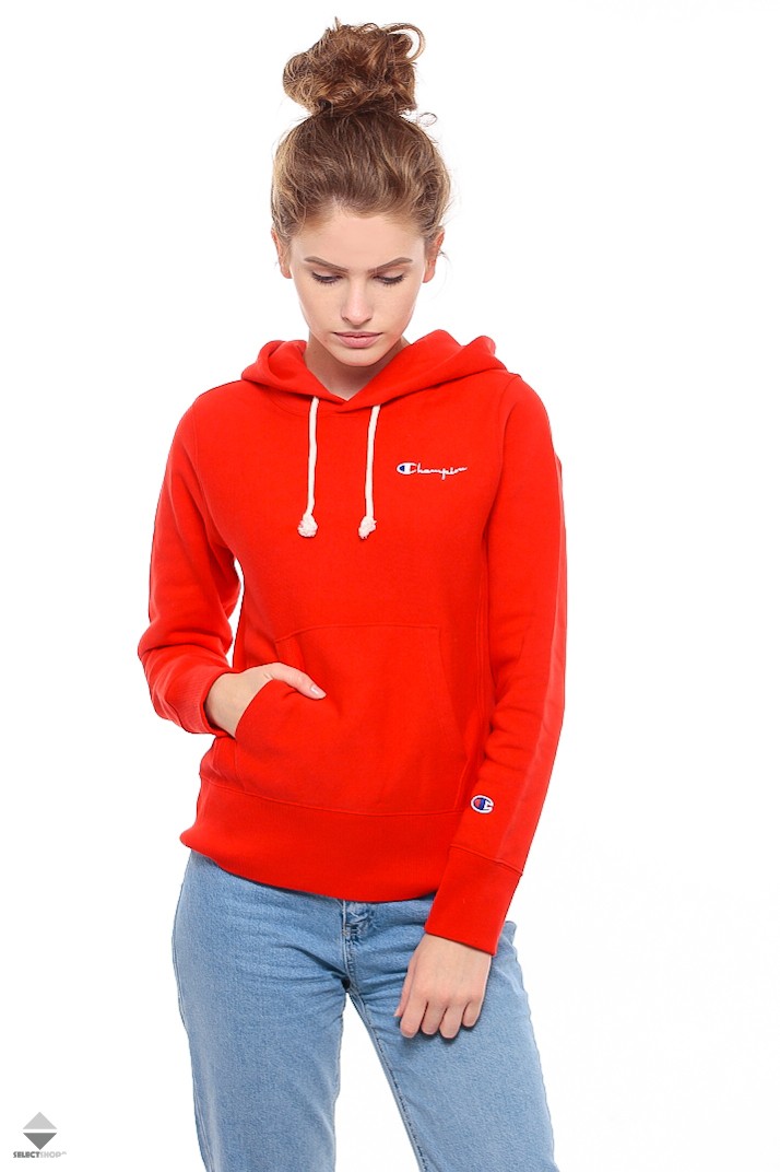 red womens champion hoodie