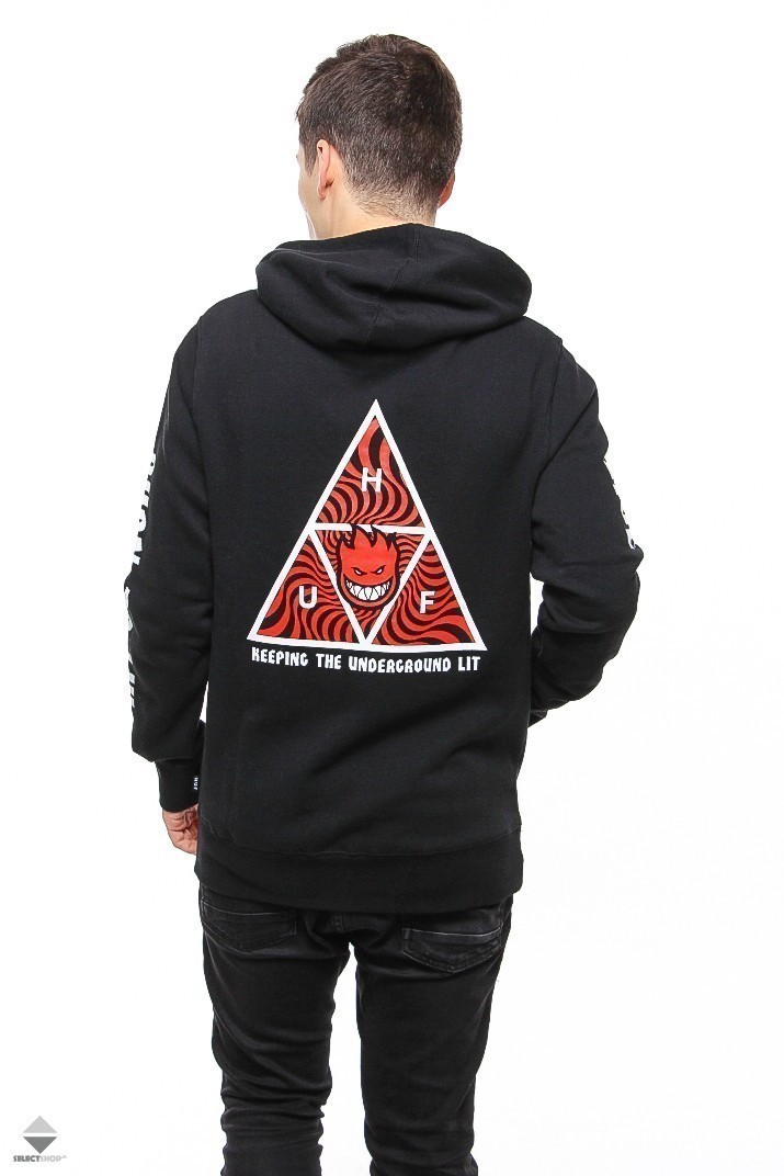 huf x spitfire triangle hoodie