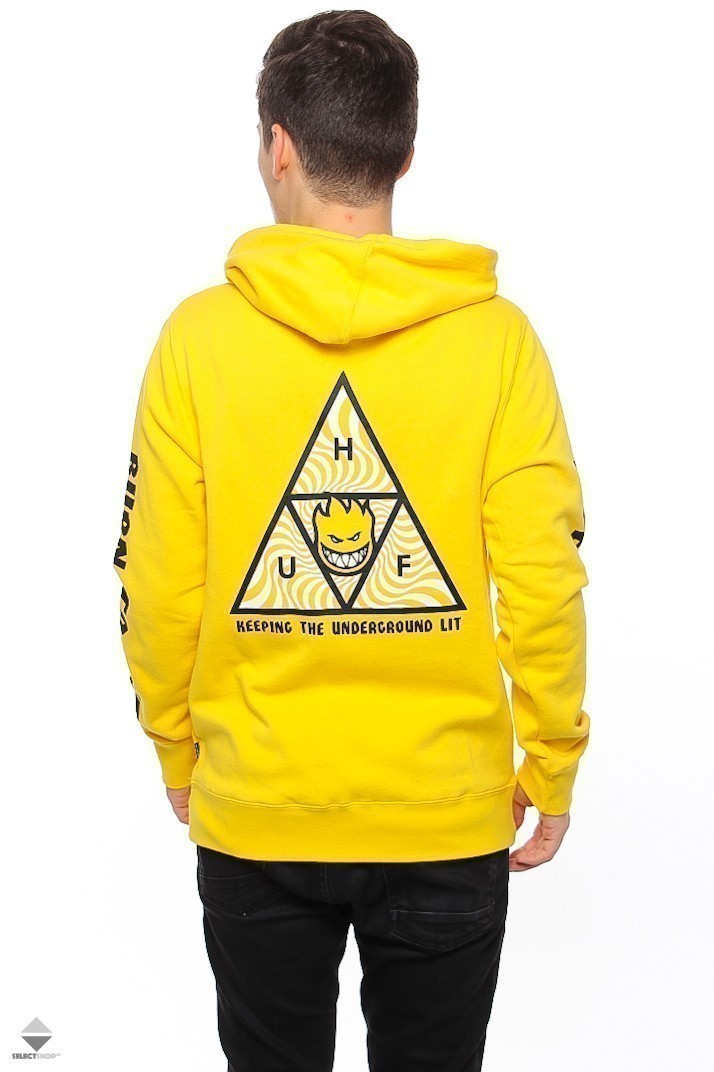 huf x spitfire triangle hoodie