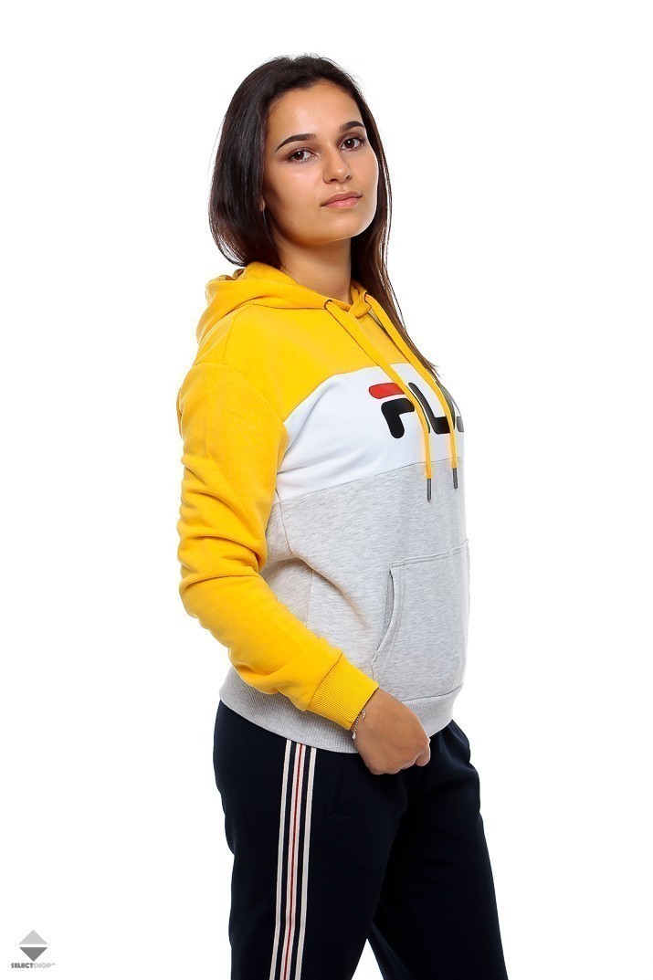 yellow fila hoodie women's