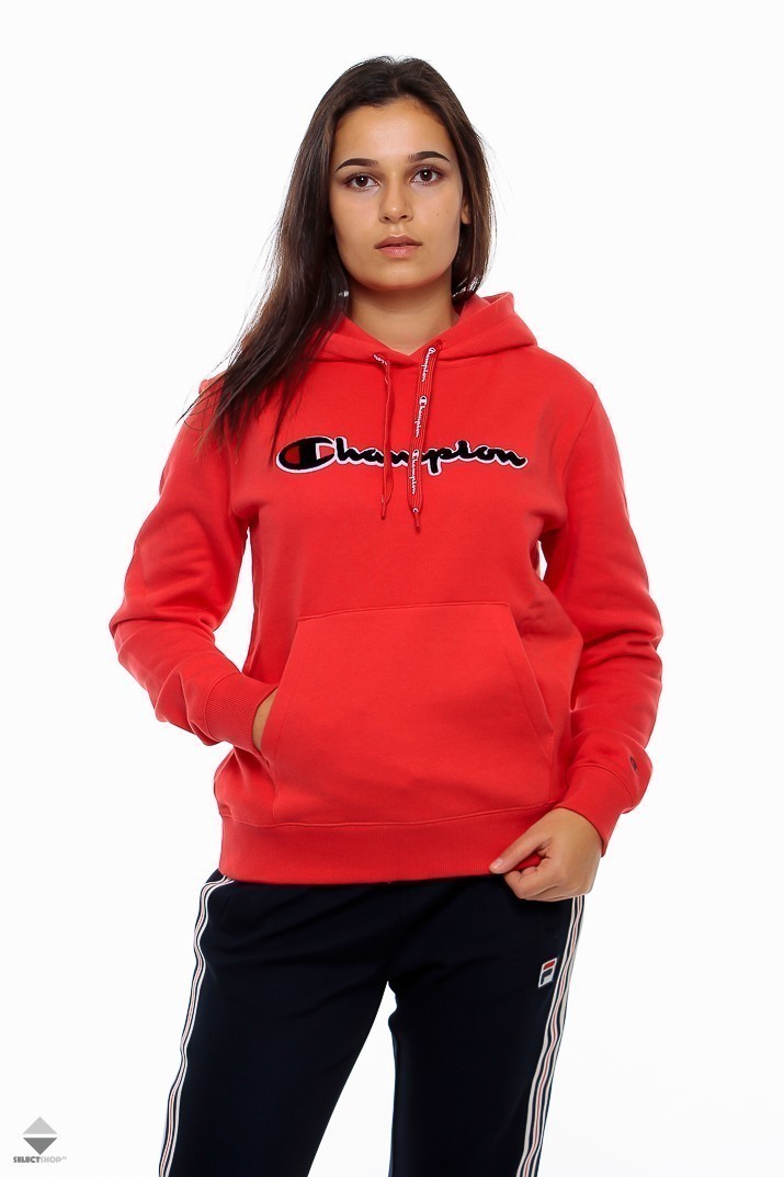 champion red womens hoodie