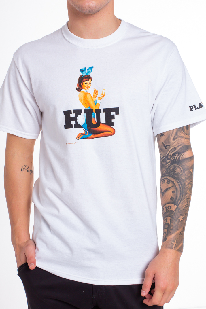 Huf X Playboy Bunny Logo T Shirt White Ts