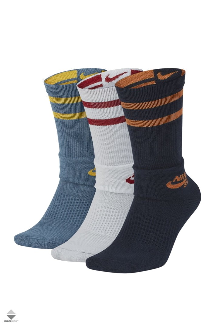 Nike SB Dry Crew Socks Navy White Blue 