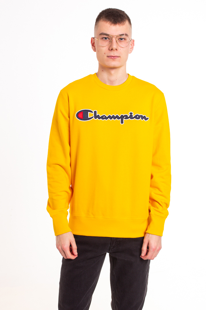 champion yellow crewneck 66% - sirinscrochet.com